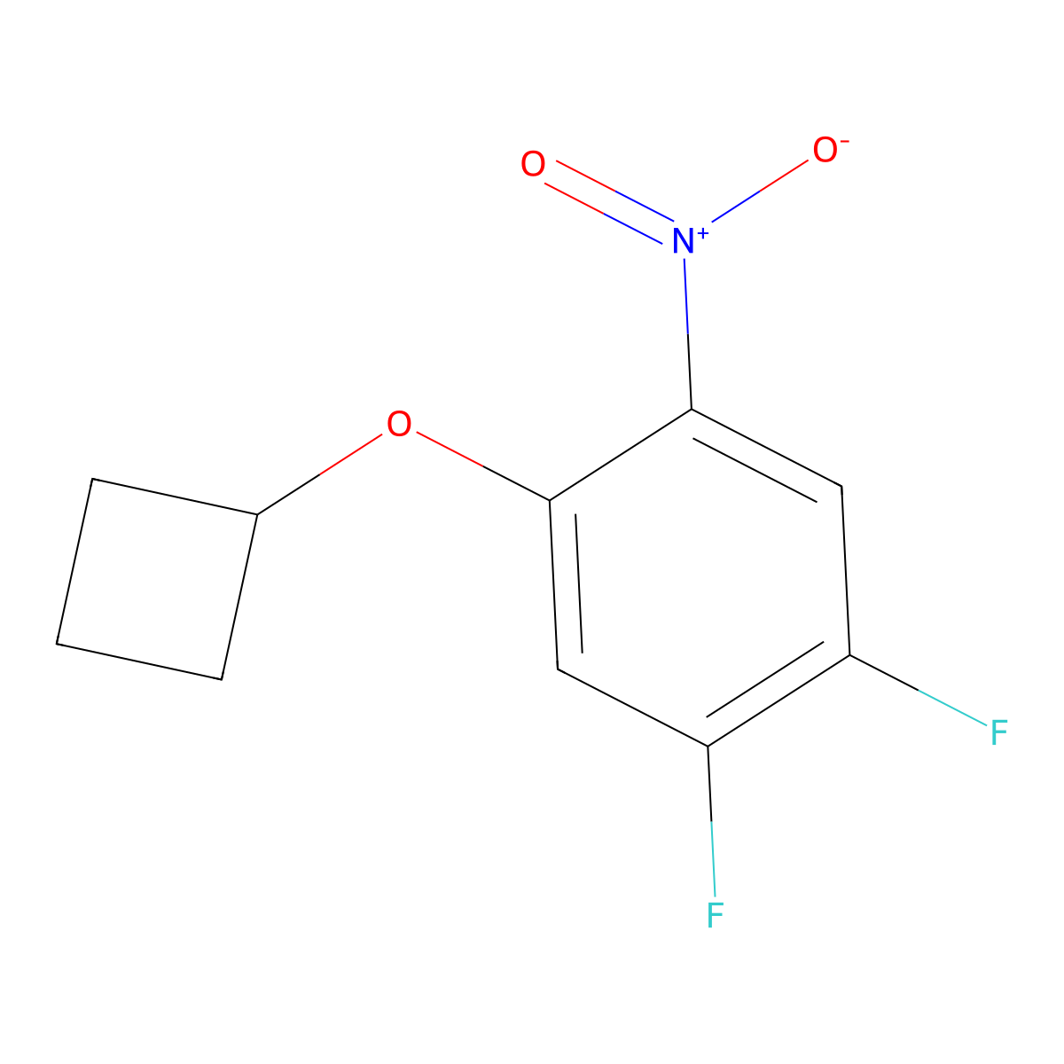 1-Cyclobutoxy-4,5-difluoro-2-nitrobenzene molecular structure, CAS 2088284-73-3