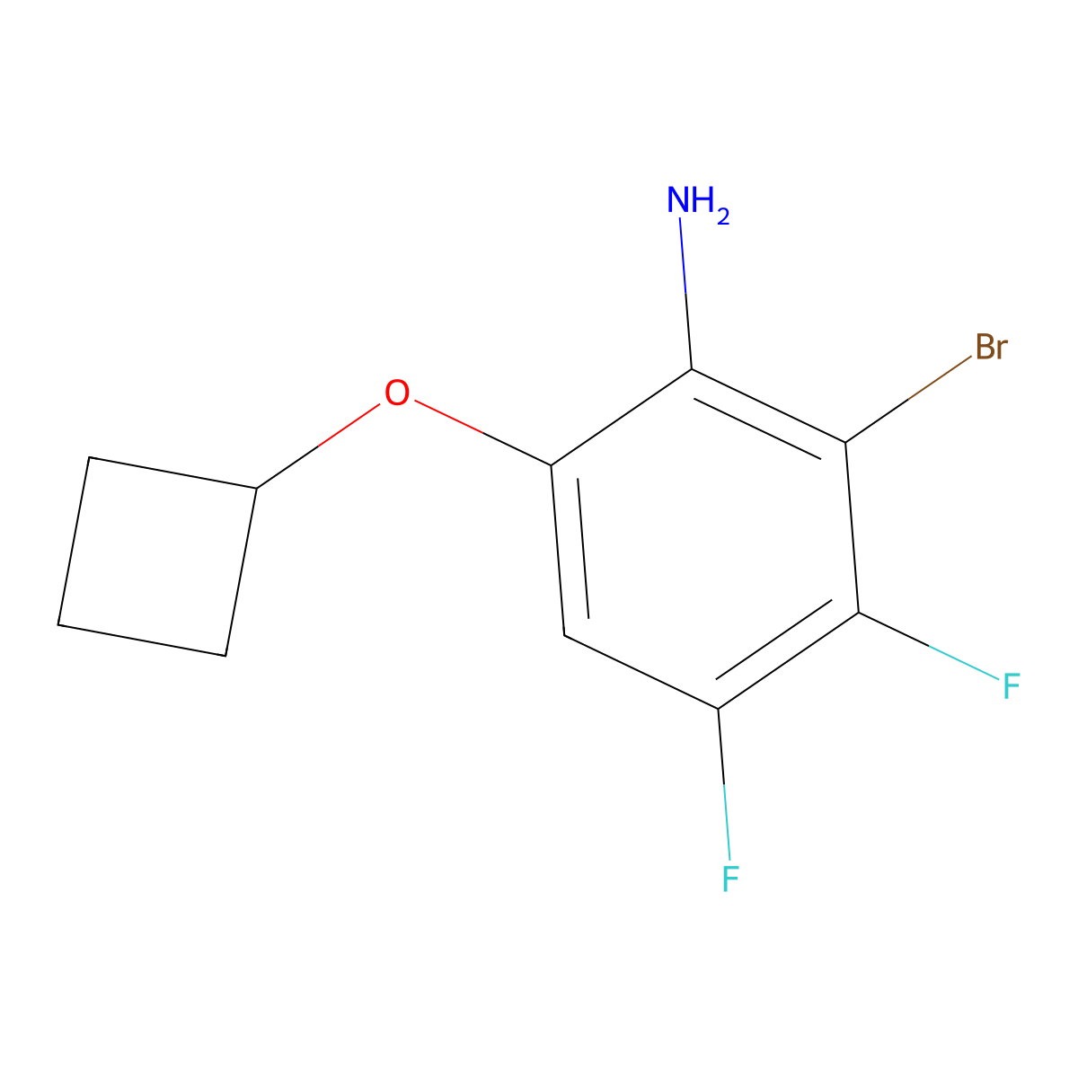 2-Bromo-6-cyclobutoxy-3,4-difluoroaniline molecular structure, CAS 2088284-74-4
