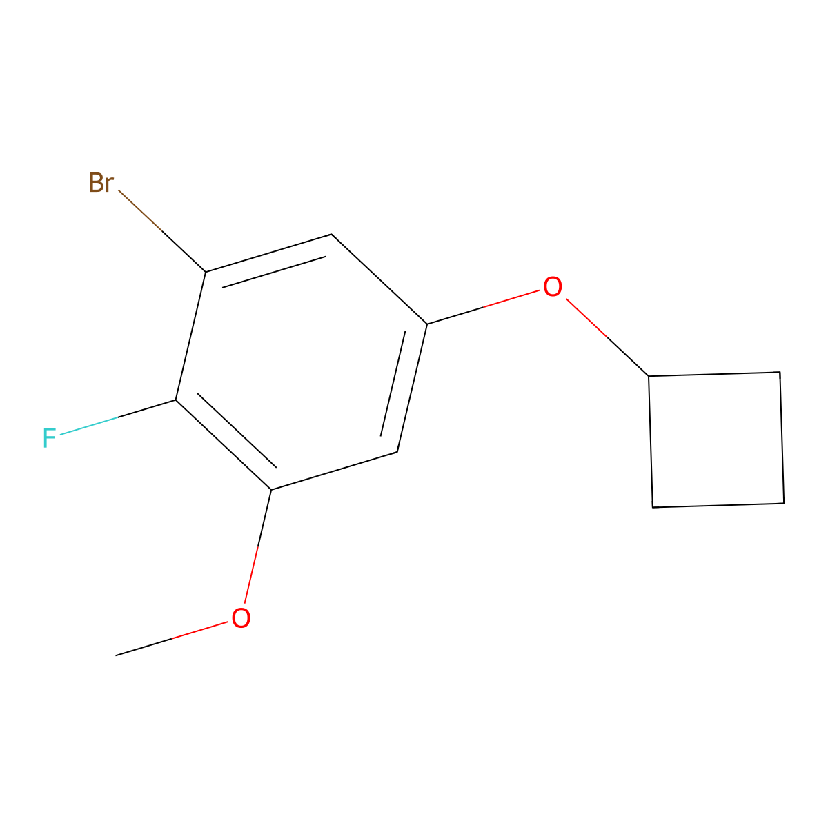 1-Bromo-5-cyclobutoxy-2-fluoro-3-methoxybenzene molecular structure, CAS 2088284-76-6