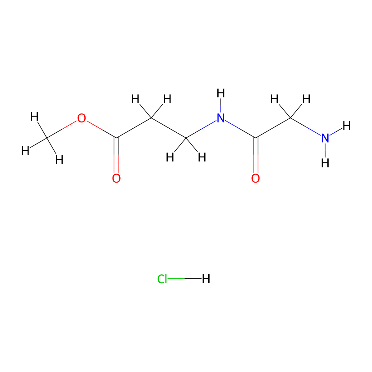 Methyl3-(2-aminoacetamido)propanoatehydrochloride molecular structure, CAS 208829-58-7