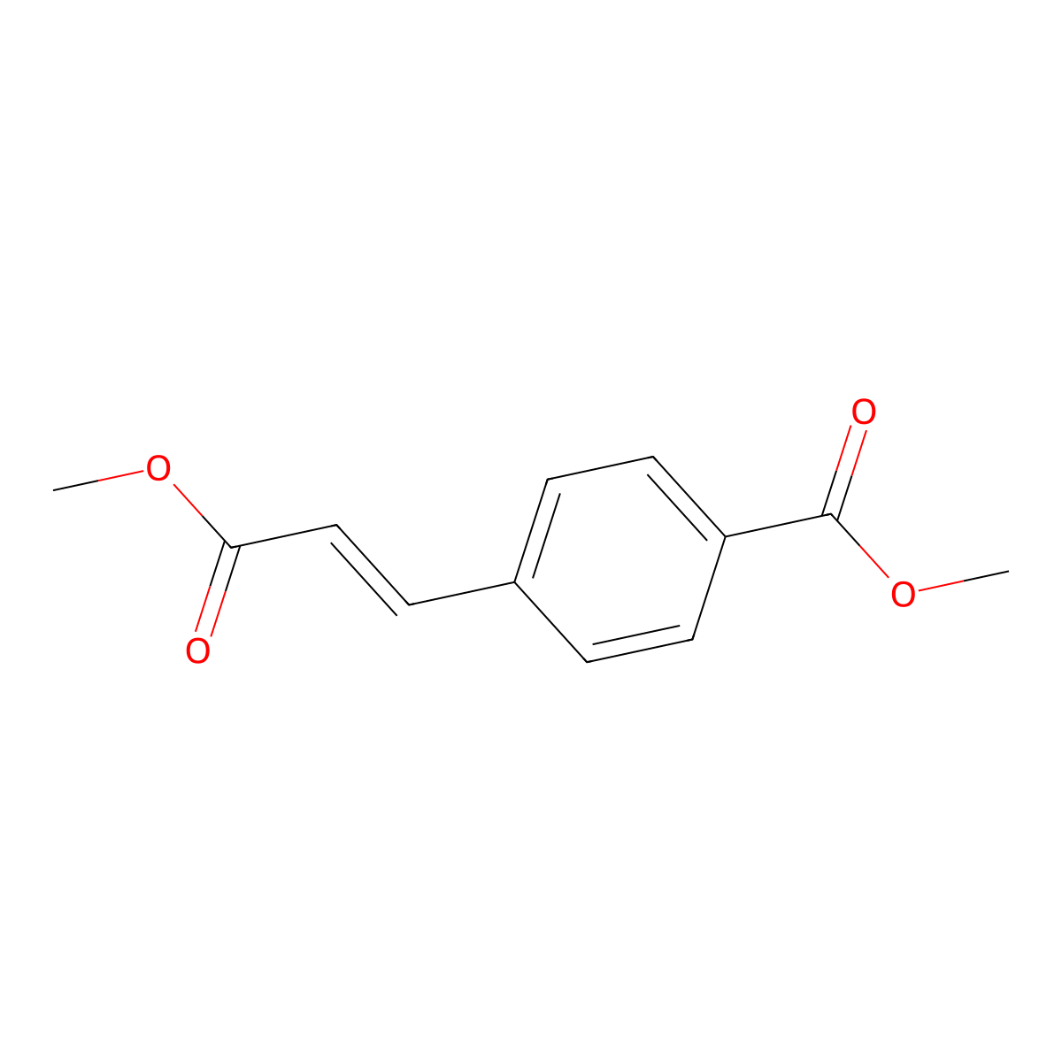 Methyl 4-(3-methoxy-3-oxoprop-1-en-1-yl)benzoate molecular structure, CAS 20883-94-7