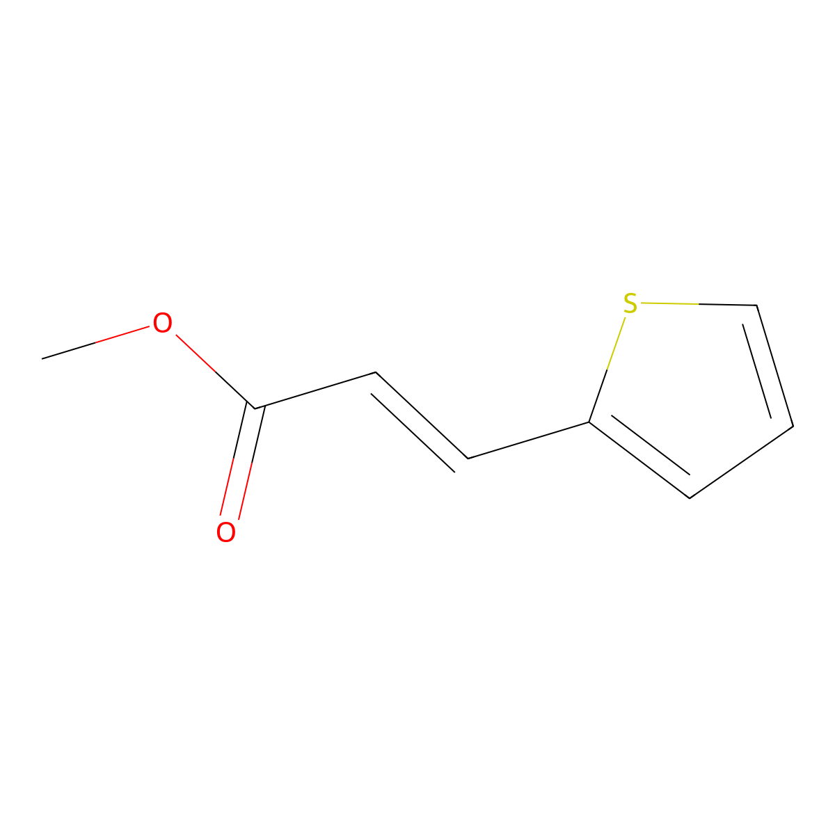 Methyl 3-(2-thienyl)acrylate molecular structure, CAS 20883-96-9