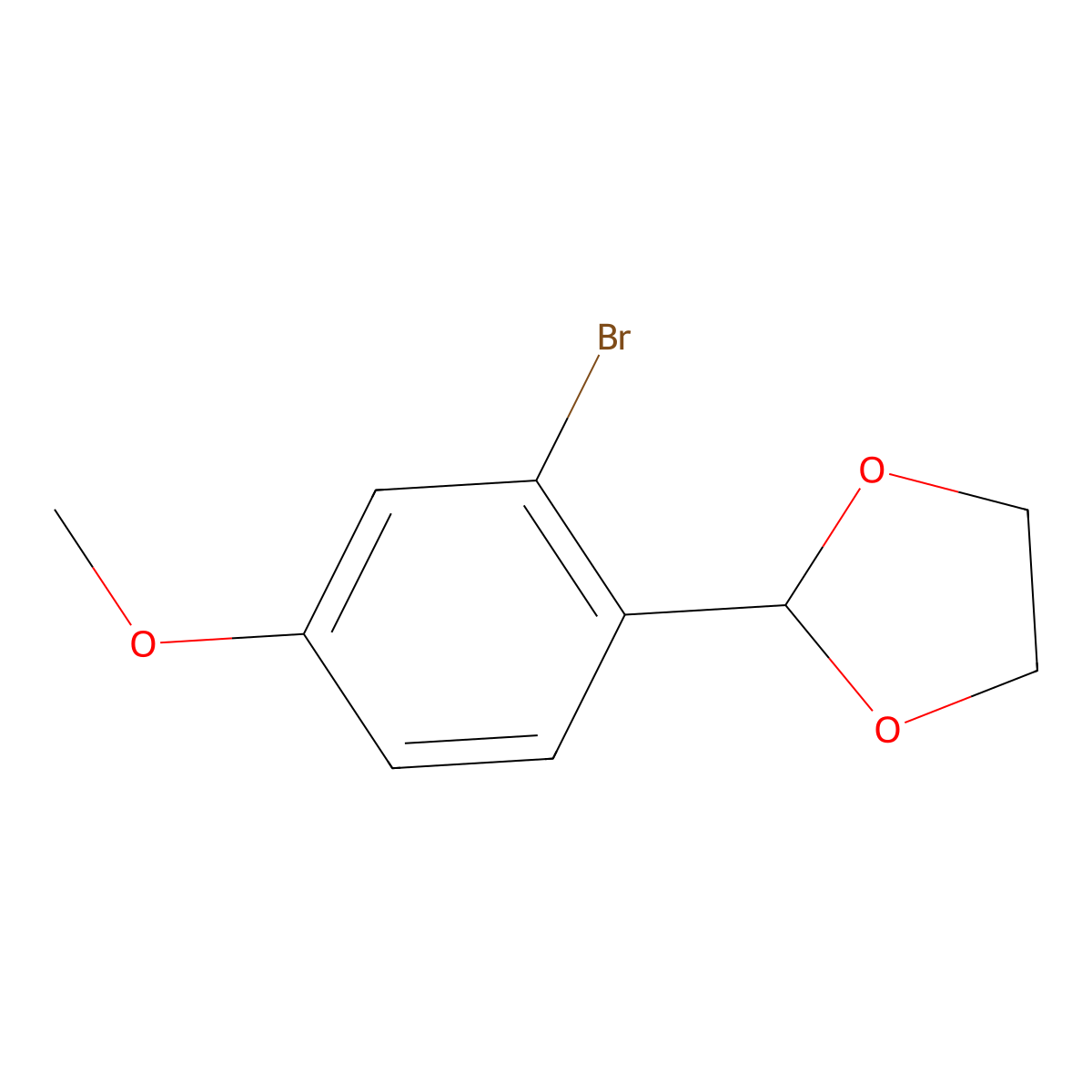 2-(2-Bromo-4-methoxyphenyl)-1,3-dioxolane molecular structure, CAS 2088312-05-2
