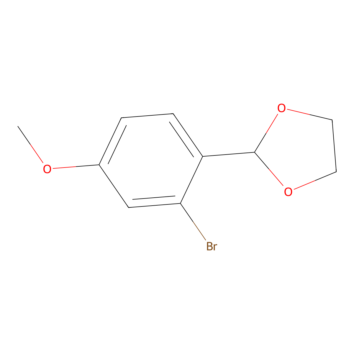 2-(2-Bromo-4-methoxyphenyl)-1,3-dioxolane molecular structure, CAS 2088312-05-2