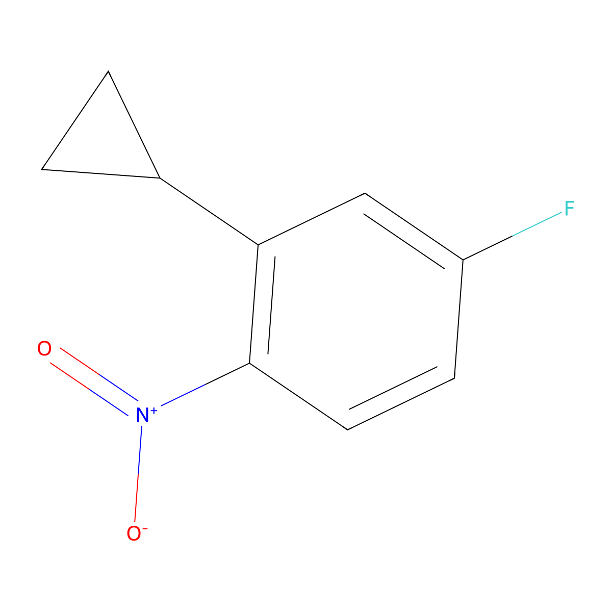 2-Cyclopropyl-4-fluoro-1-nitrobenzene molecular structure, CAS 2088324-31-4