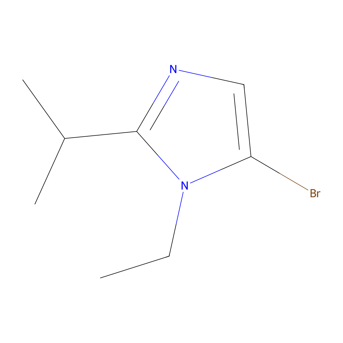 5-Bromo-1-ethyl-2-(propan-2-yl)-1H-imidazole molecular structure, CAS 208833-25-4