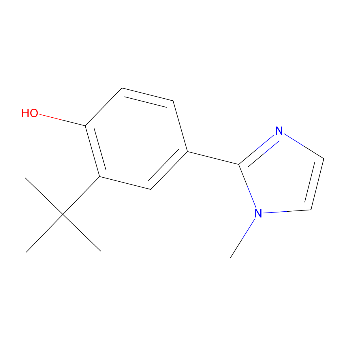 2-(Tert-butyl)-4-(1-methyl-1H-imidazol-2-YL)phenol molecular structure, CAS 2088367-19-3