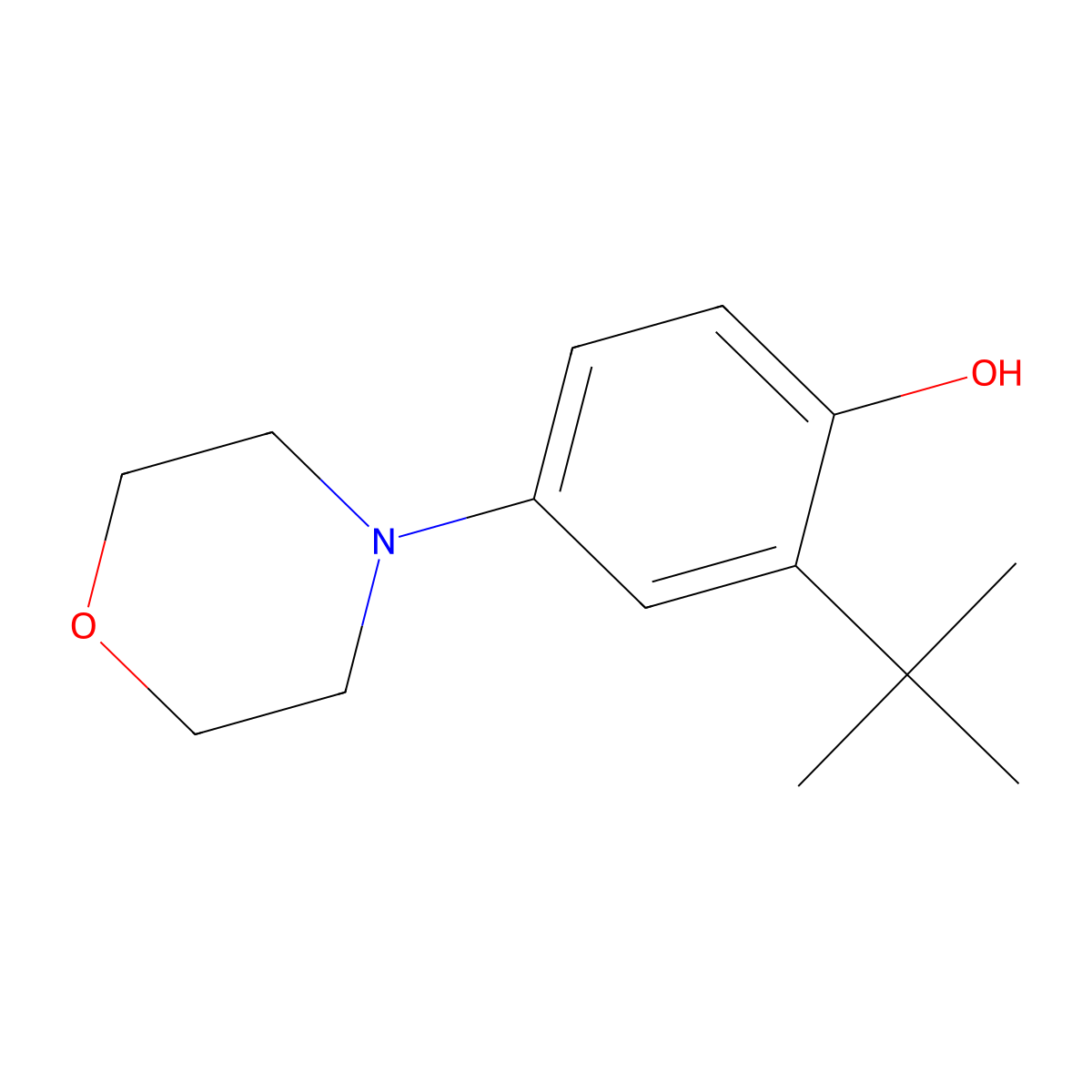 2-(Tert-butyl)-4-morpholinophenol molecular structure, CAS 2088367-23-9