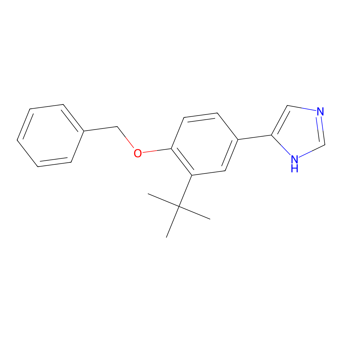 5-(4-(Benzyloxy)-3-(tert-butyl)phenyl)-1H-imidazole molecular structure, CAS 2088367-34-2