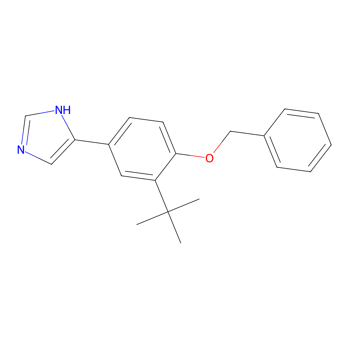 5-(4-(Benzyloxy)-3-(tert-butyl)phenyl)-1H-imidazole molecular structure, CAS 2088367-34-2