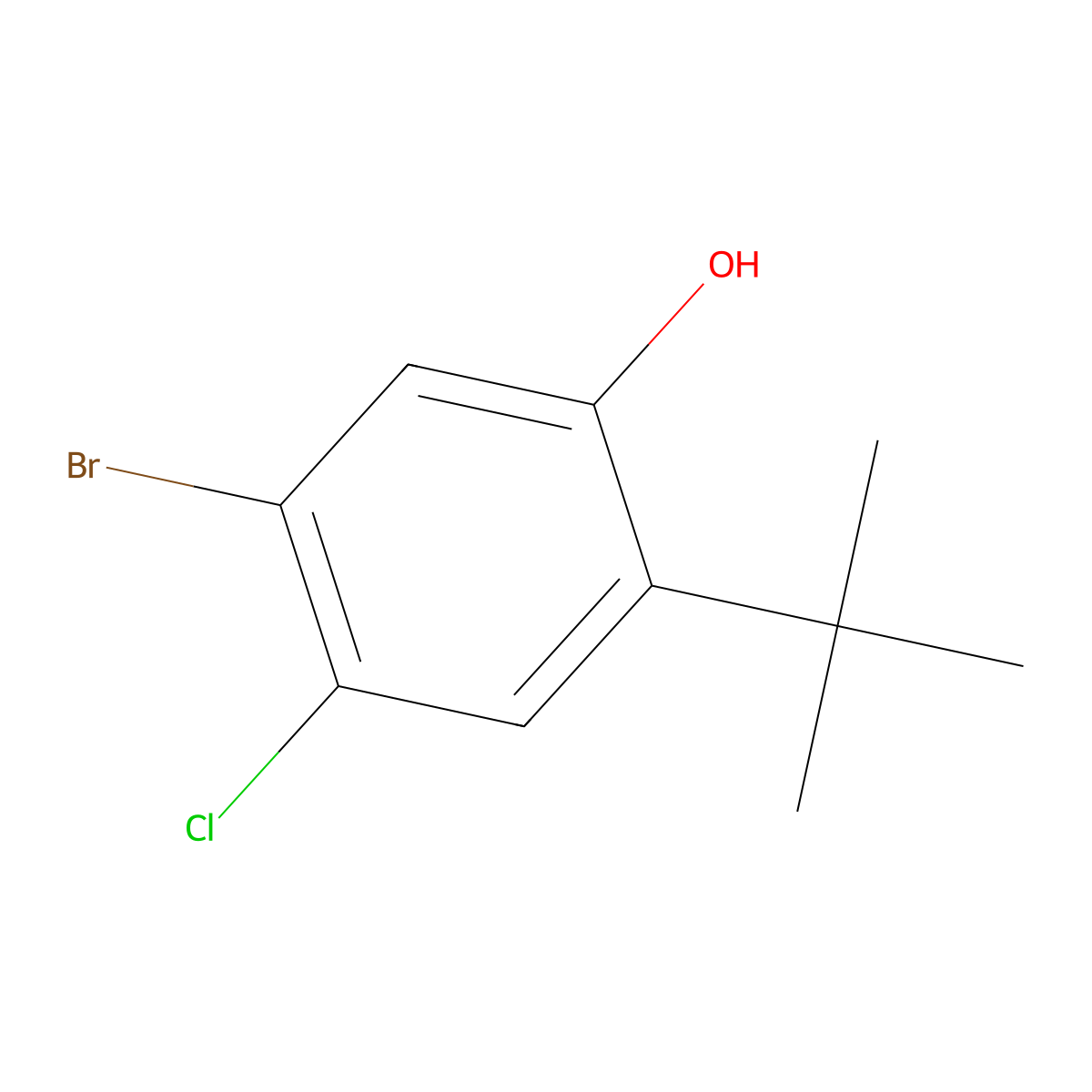 5-Bromo-2-(tert-butyl)-4-chlorophenol molecular structure, CAS 2088367-55-7