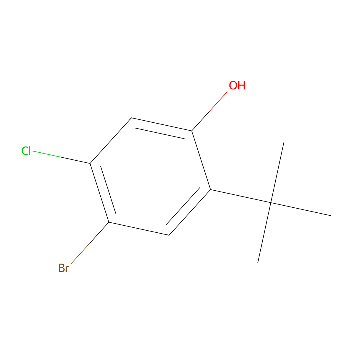 4-Bromo-2-(tert-butyl)-5-chlorophenol molecular structure, CAS 2088367-57-9