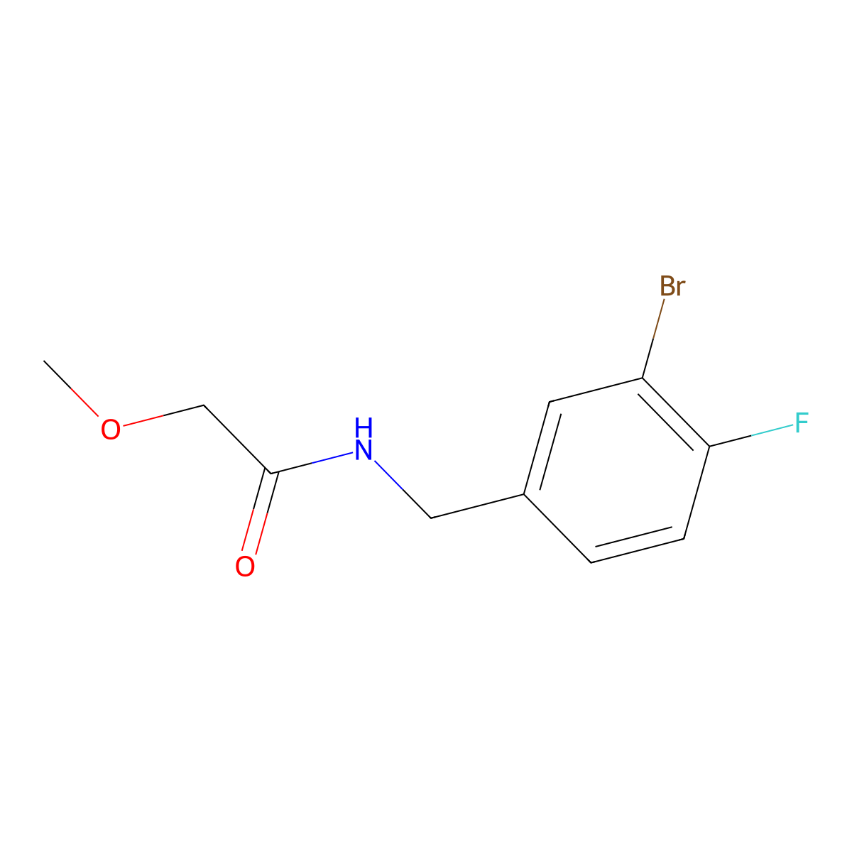 N-(3-Bromo-4-fluoro-benzyl)-2-methoxy-acetamide molecular structure, CAS 2088368-49-2