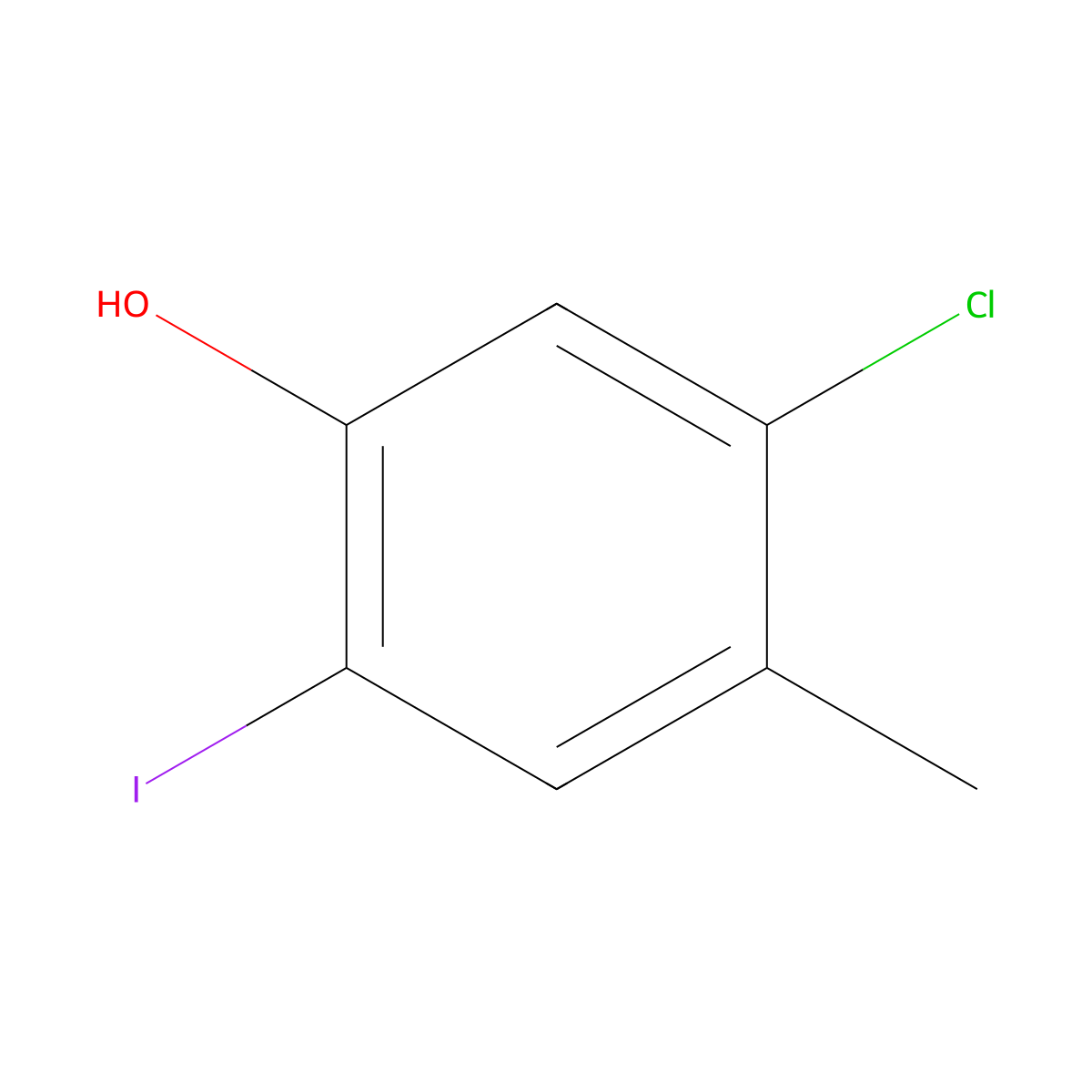 5-Chloro-2-iodo-4-methylphenol molecular structure, CAS 2088368-74-3