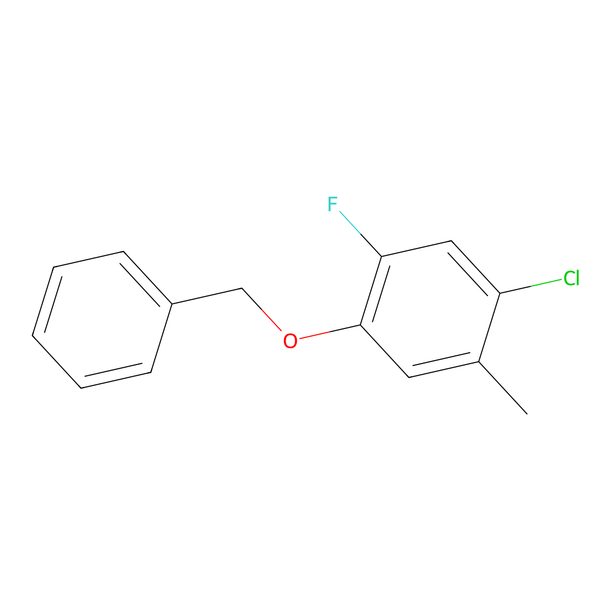 1-(Benzyloxy)-4-chloro-2-fluoro-5-methylbenzene molecular structure, CAS 2088368-76-5