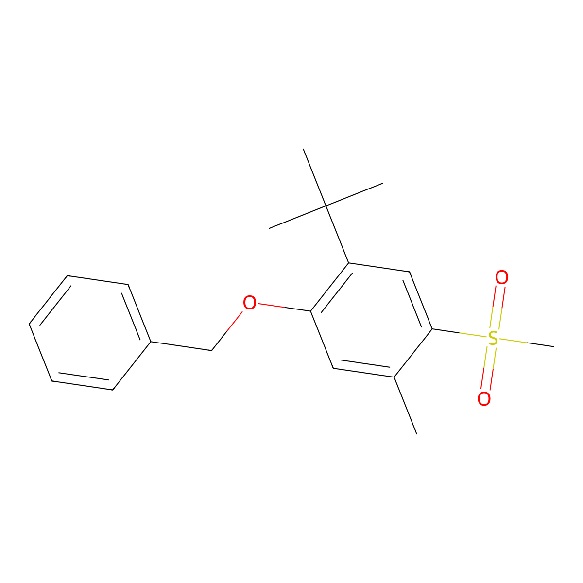 1-(Benzyloxy)-2-(tert-butyl)-5-methyl-4-(methylsulfonyl)benzene molecular structure, CAS 2088368-93-6