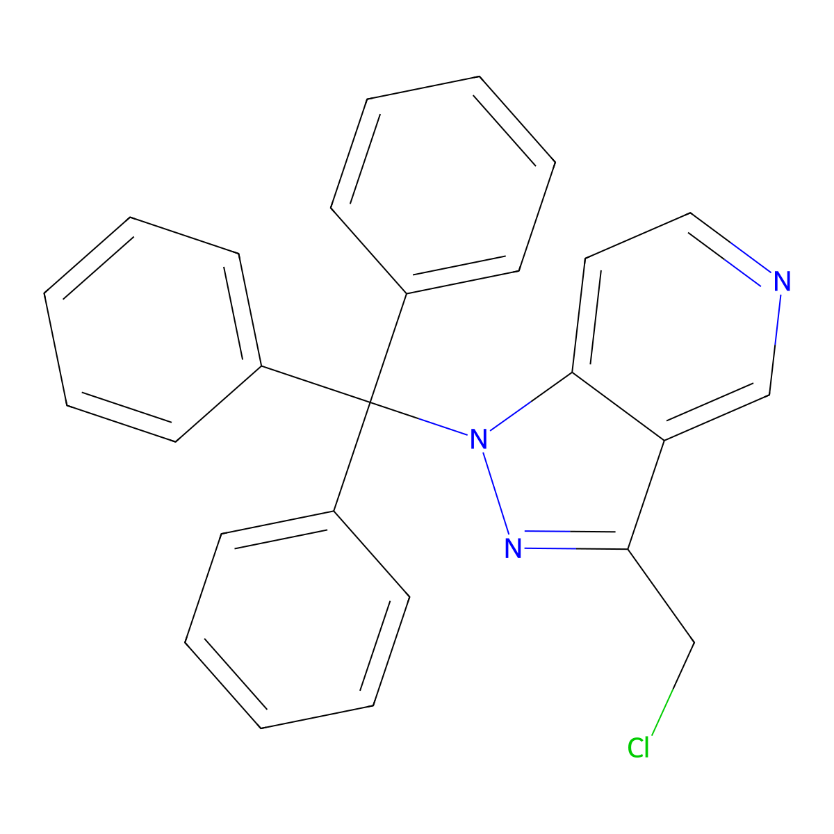 3-(Chloromethyl)-1-trityl-1H-pyrazolo[4,3-C]pyridine molecular structure, CAS 2088369-19-9