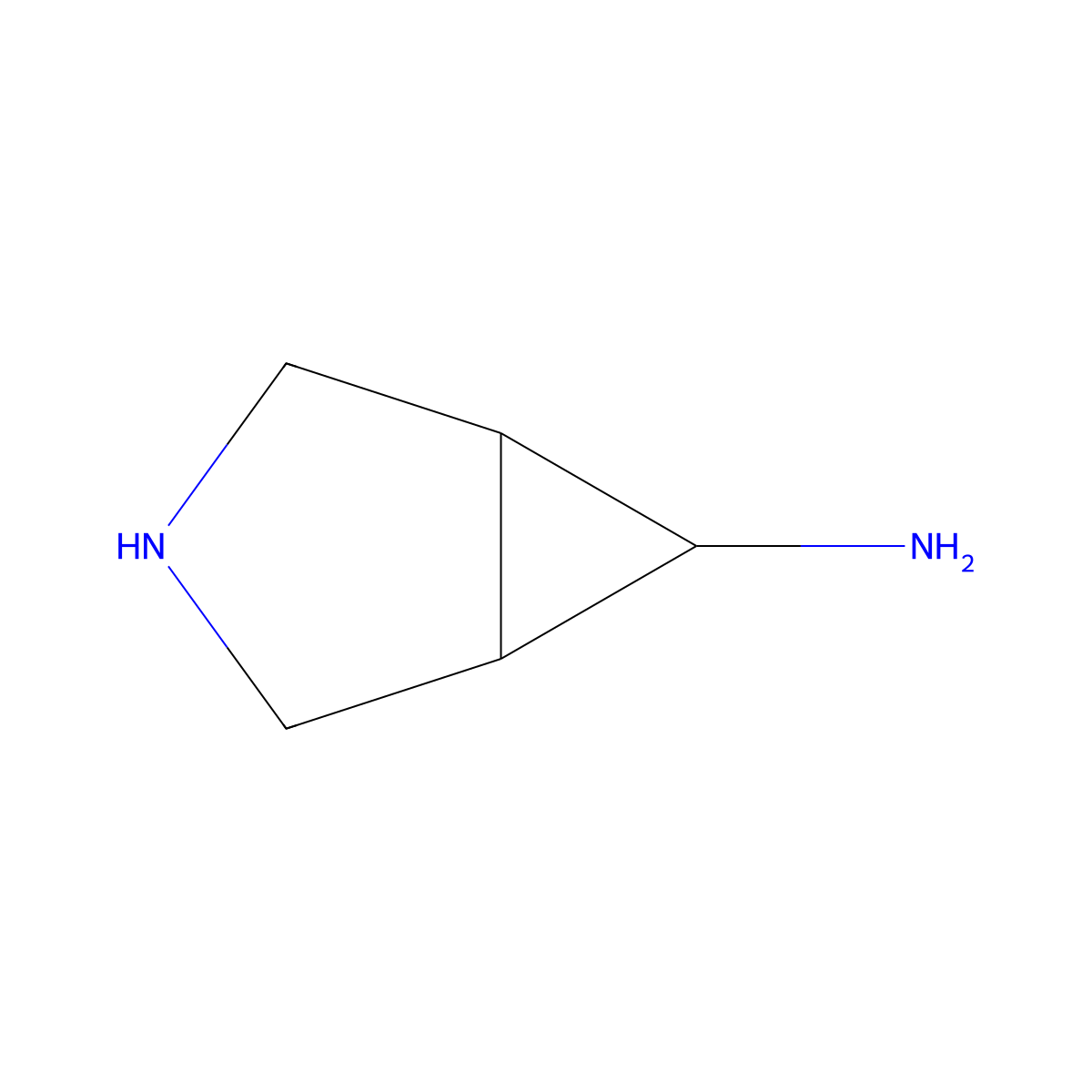 3-Azabicyclo[3.1.0]hexan-6-amine molecular structure, CAS 208837-84-7