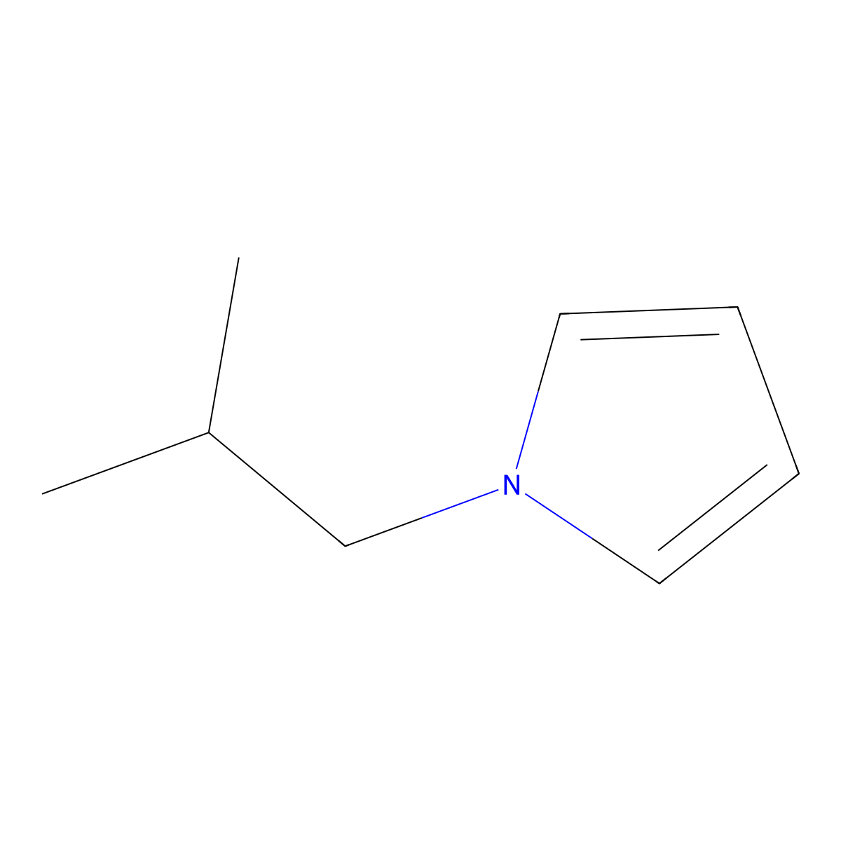 N-Isobutylpyrrole molecular structure, CAS 20884-13-3