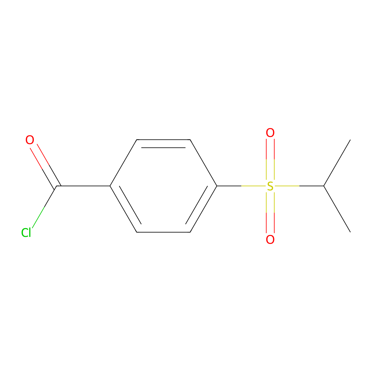 Benzoyl chloride, 4-[(1-methylethyl)sulfonyl]- molecular structure, CAS 20884-65-5