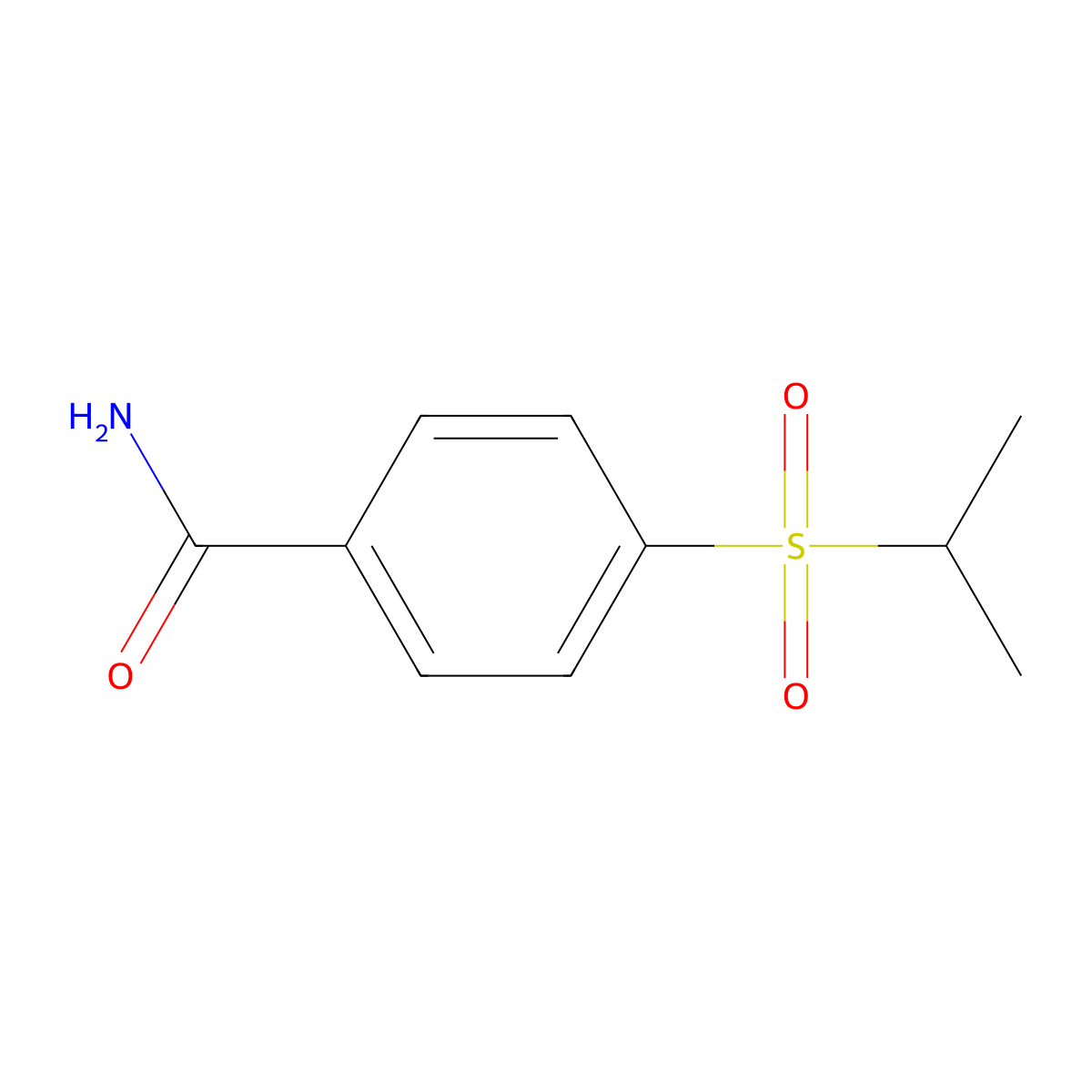 Benzamide, p-(isopropylsulfonyl)- molecular structure, CAS 20884-66-6