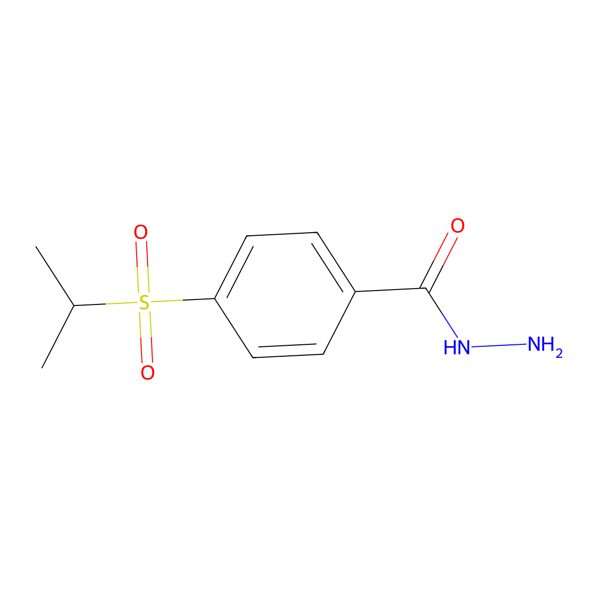 Benzoic acid, p-(isopropylsulfonyl)-, hydrazide molecular structure, CAS 20884-83-7