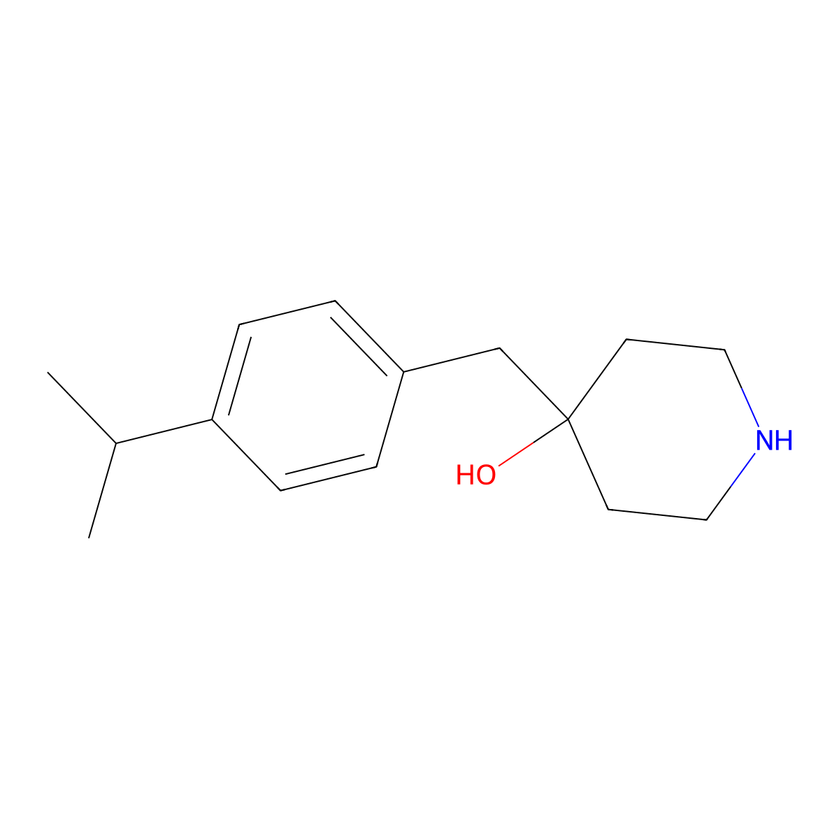 4-(4-Isopropylbenzyl)piperidin-4-ol molecular structure, CAS 208842-41-5