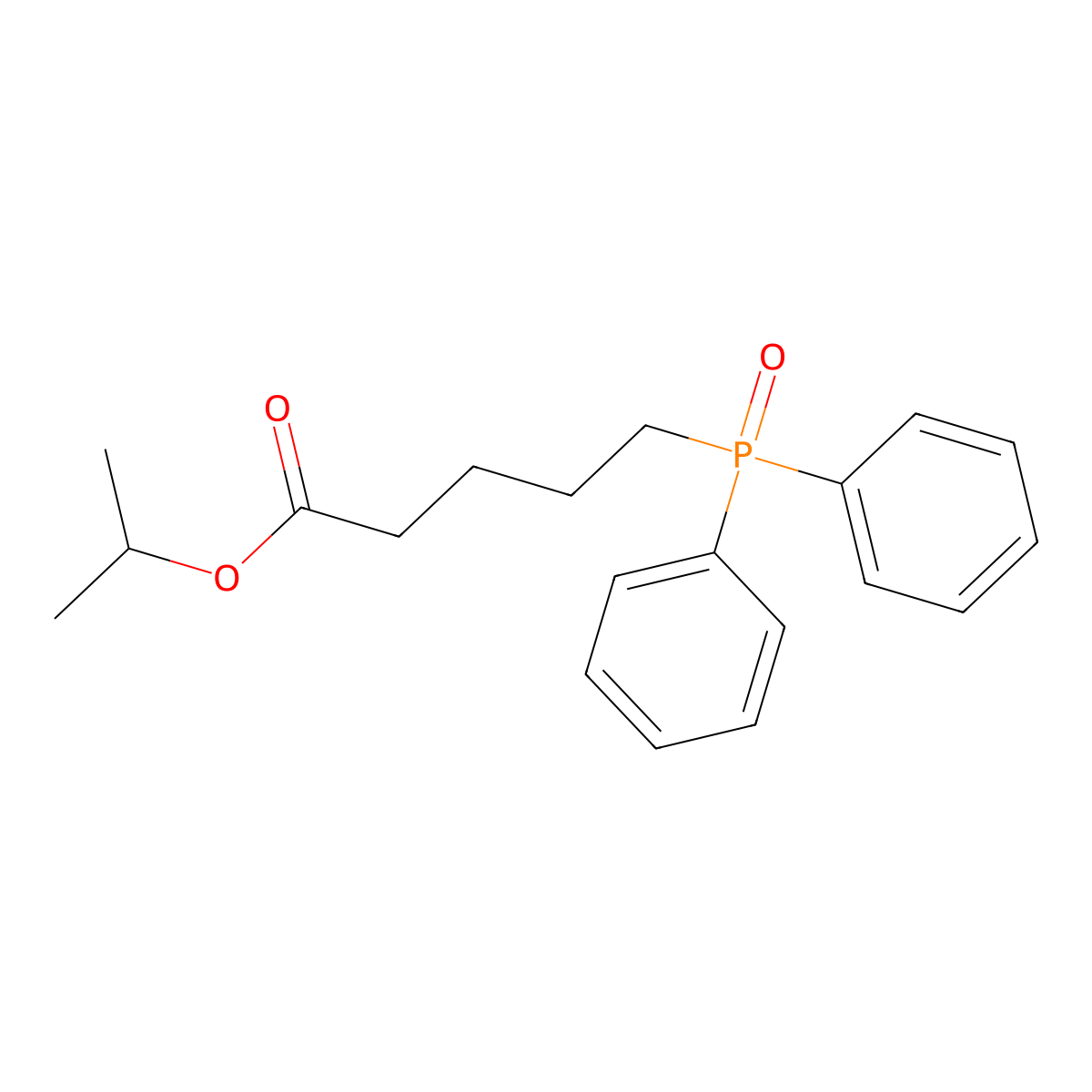 Isopropyl 5-(diphenylphosphoryl)pentanoate molecular structure, CAS 2088449-88-9
