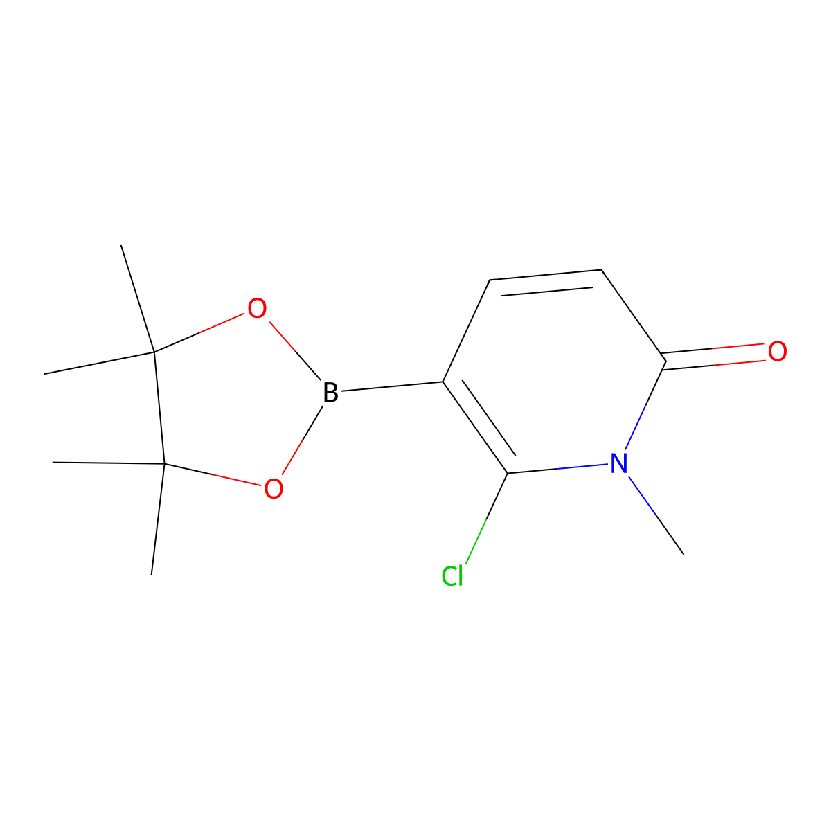 2-Chloro-1-methyl-6-oxo-1,6-dihydropyridine-3-boronic Acid Pinacol Ester molecular structure, CAS 2088451-38-9