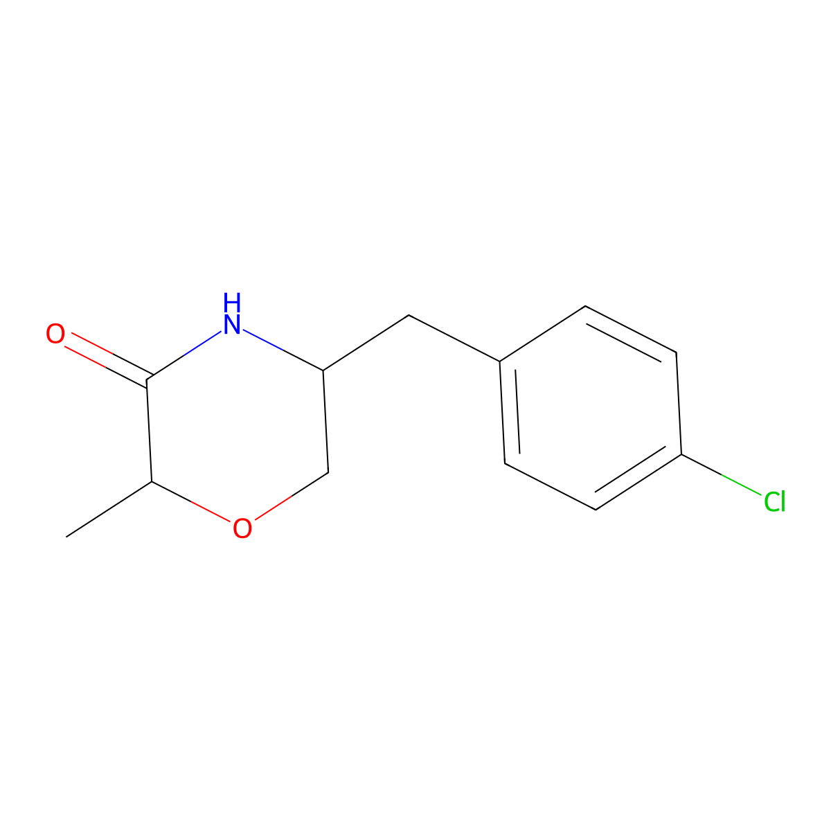 (2S,5S)-5-(4-Chlorobenzyl)-2-methylmorpholin-3-one molecular structure, CAS 2088453-96-5