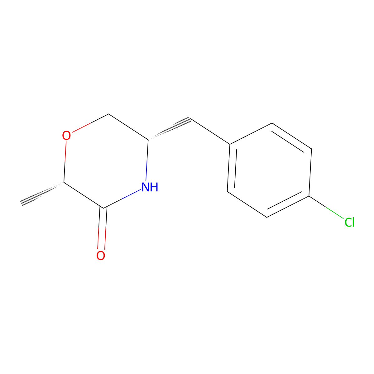 (2S,5S)-5-(4-Chlorobenzyl)-2-methylmorpholin-3-one molecular structure, CAS 2088453-96-5