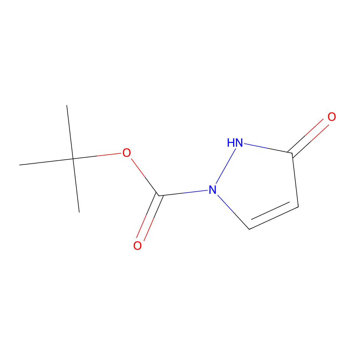tert-butyl 3-oxo-2,3-dihydro-1H-pyrazole-1-carboxylate molecular structure, CAS 2088458-39-1