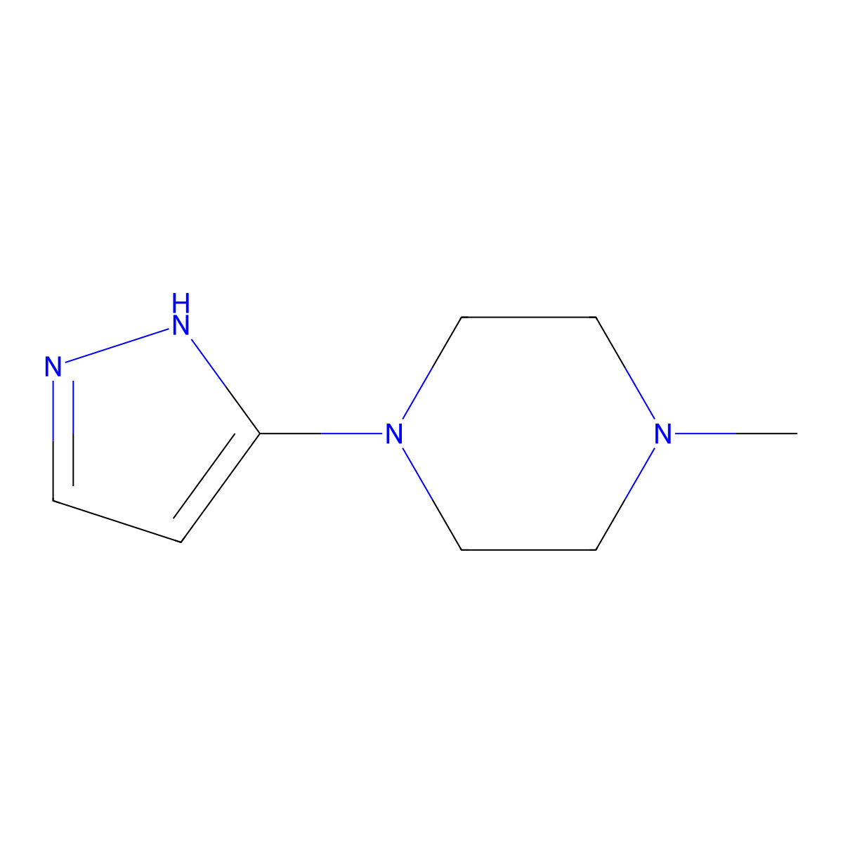 1-Methyl-4-(3-pyrazolyl)piperazine molecular structure, CAS 2088463-13-0