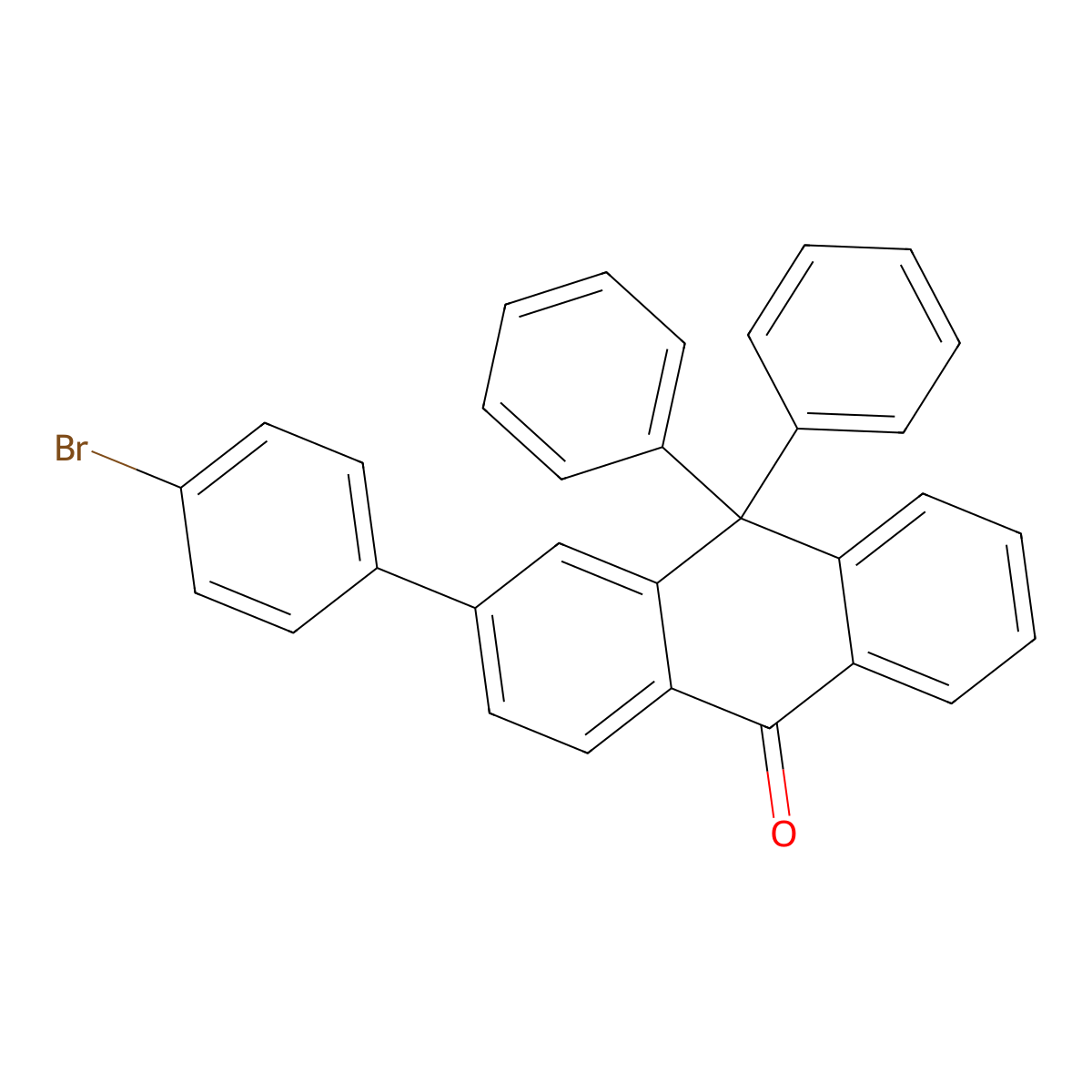 3-(4-Bromophenyl)-10,10-diphenylanthracen-9(10H)-one molecular structure, CAS 2088467-69-8