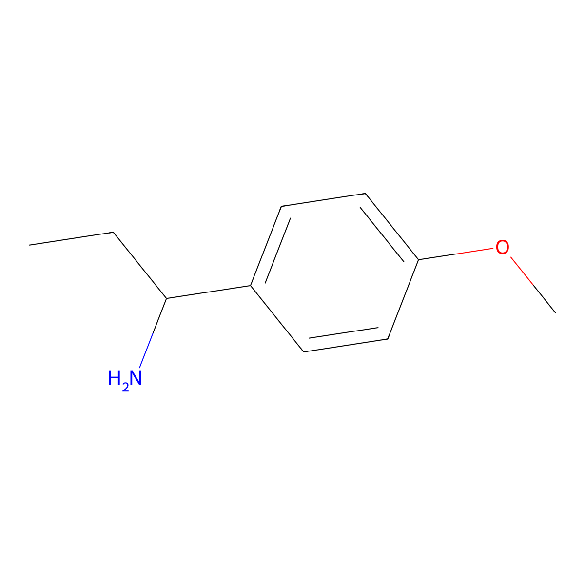 (S)-1-(4-Methoxyphenyl)propan-1-amine molecular structure, CAS 208848-50-4
