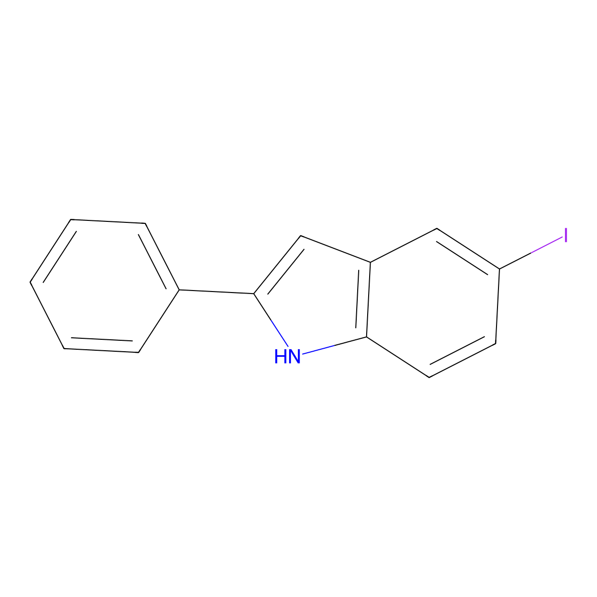 5-iodo-2-phenyl-1H-indole molecular structure, CAS 2088485-25-8