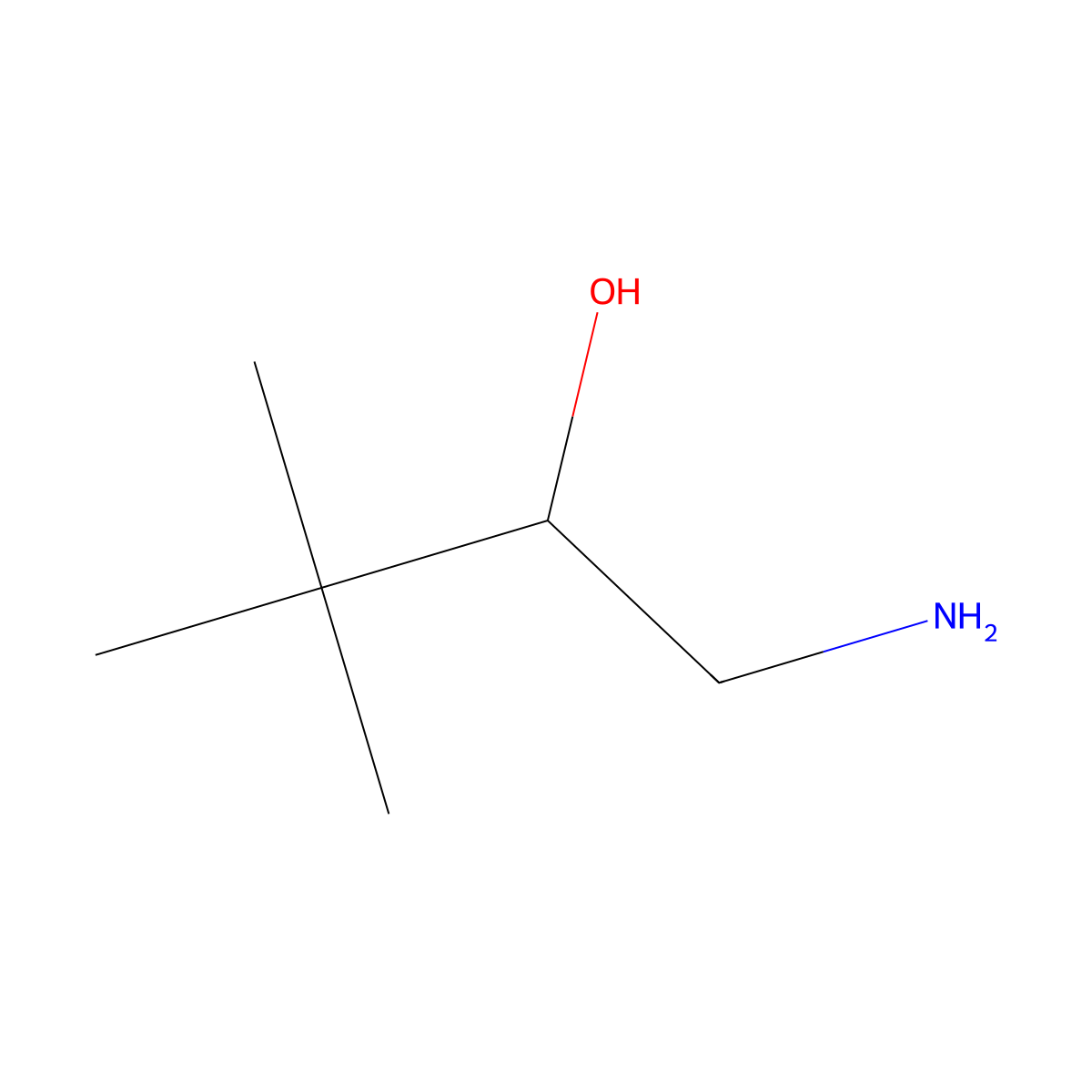 (2S)-1-amino-3,3-dimethylbutan-2-ol molecular structure, CAS 208850-58-2