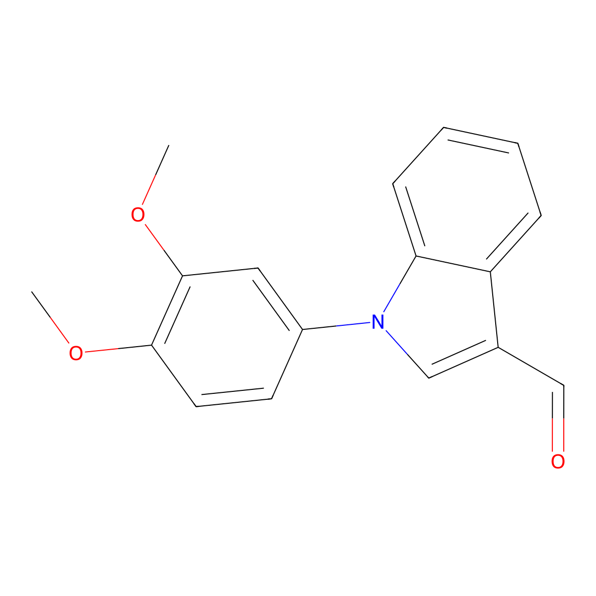 1-(3,4-Dimethoxyphenyl)-1h-indole-3-carbaldehyde molecular structure, CAS 2088525-41-9