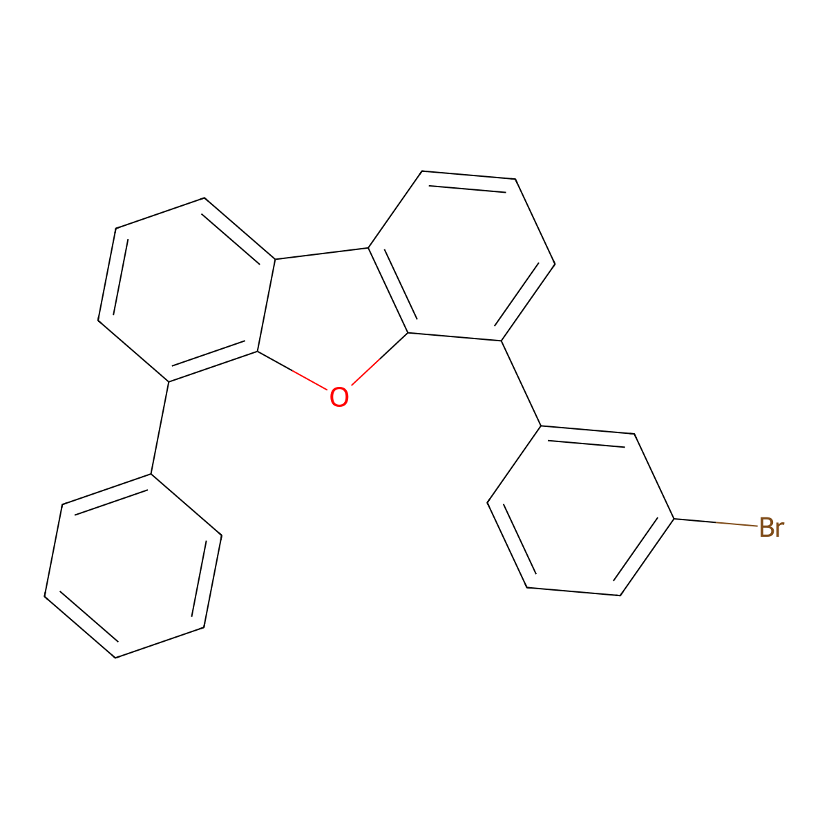 4-(3-Bromophenyl)-6-phenyldibenzo(b,d)furan molecular structure, CAS 2088537-45-3