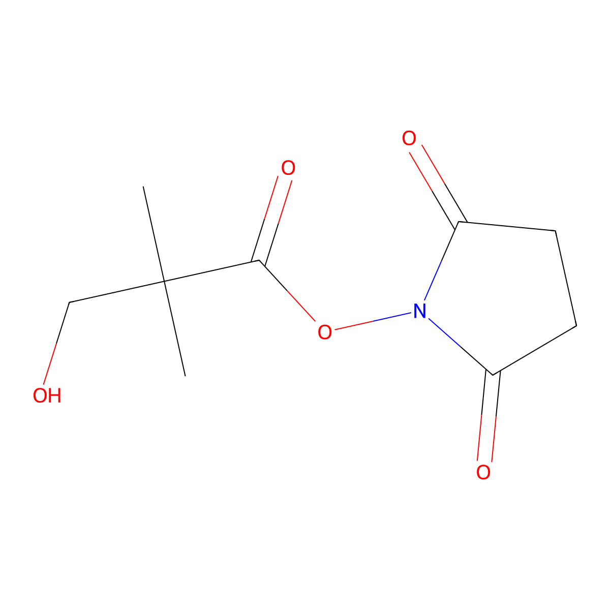 2,5-Dioxopyrrolidin-1-yl 3-hydroxy-2,2-dimethylpropanoate molecular structure, CAS 2088570-68-5