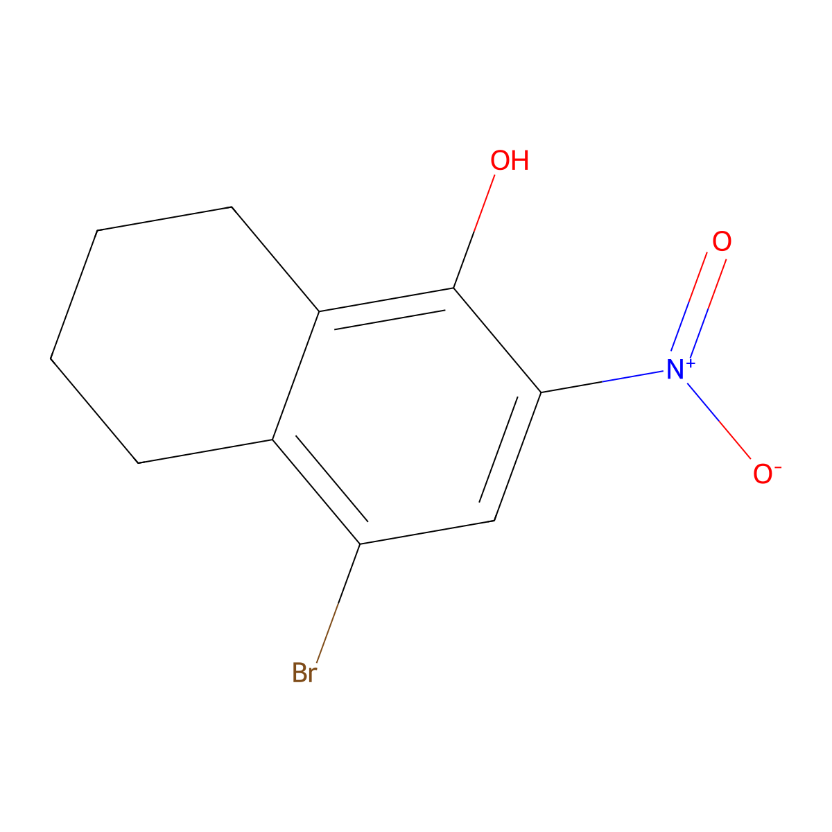 4-Bromo-2-nitro-5,6,7,8-tetrahydronaphthalen-1-ol molecular structure, CAS 2088570-72-1