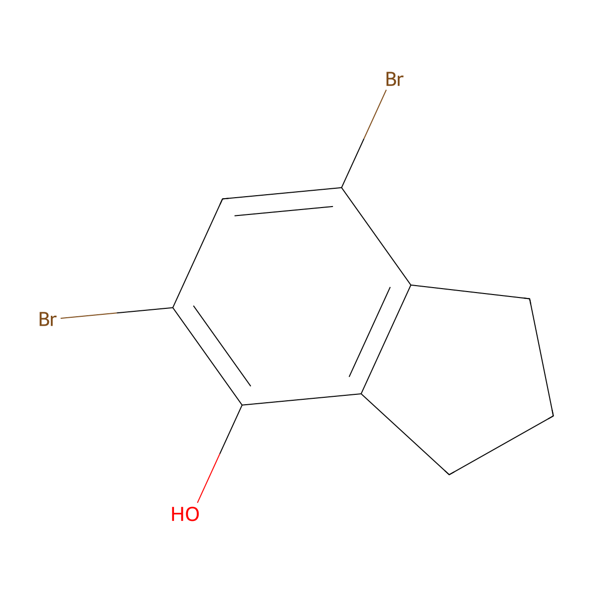 5,7-Dibromo-2,3-dihydro-1H-inden-4-ol molecular structure, CAS 2088570-73-2
