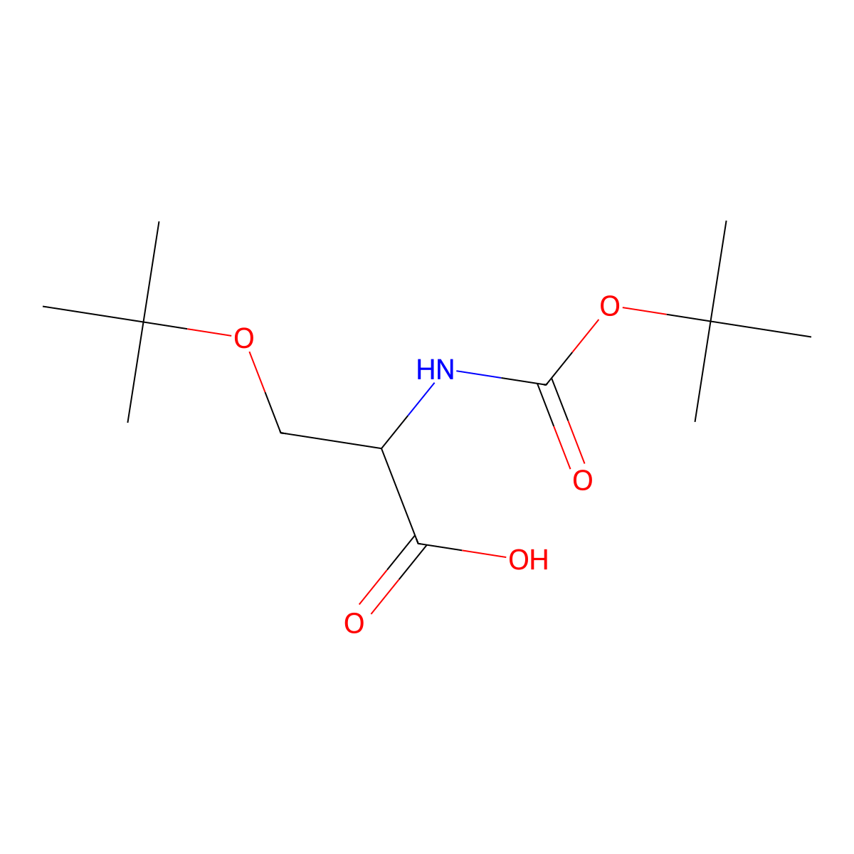 3-(tert-Butoxy)-2-((tert-butoxycarbonyl)amino)propanoic acid molecular structure, CAS 20887-86-9