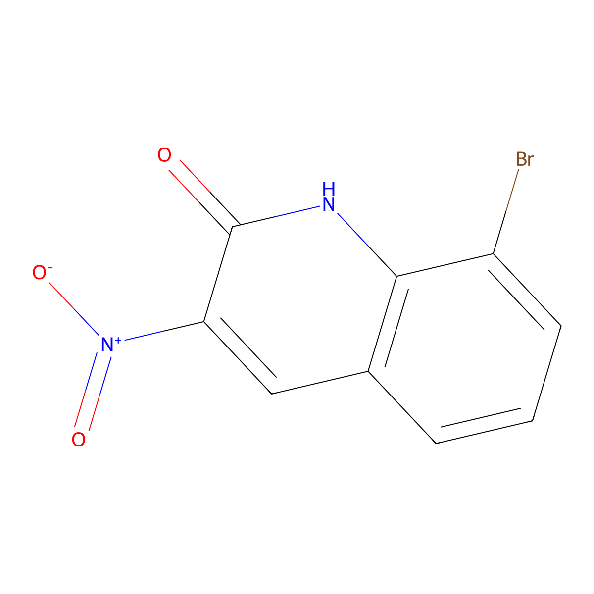 8-Bromo-3-nitro-2(1H)-quinolinone molecular structure, CAS 2088713-92-0