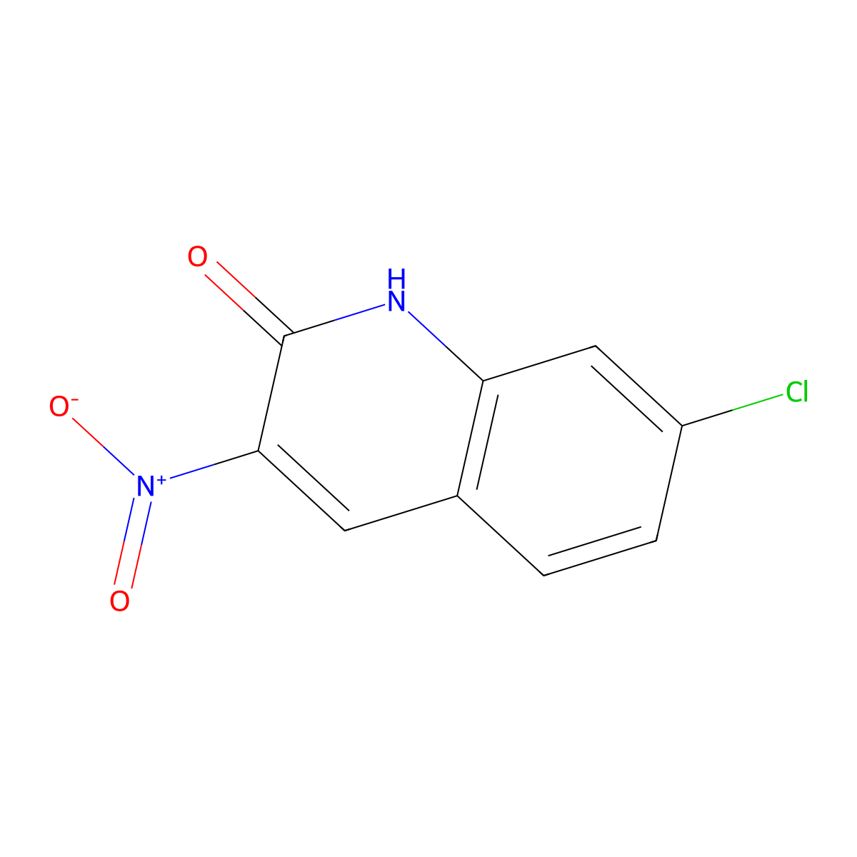 7-Chloro-3-nitro-1H-quinolin-2-one molecular structure, CAS 2088713-94-2