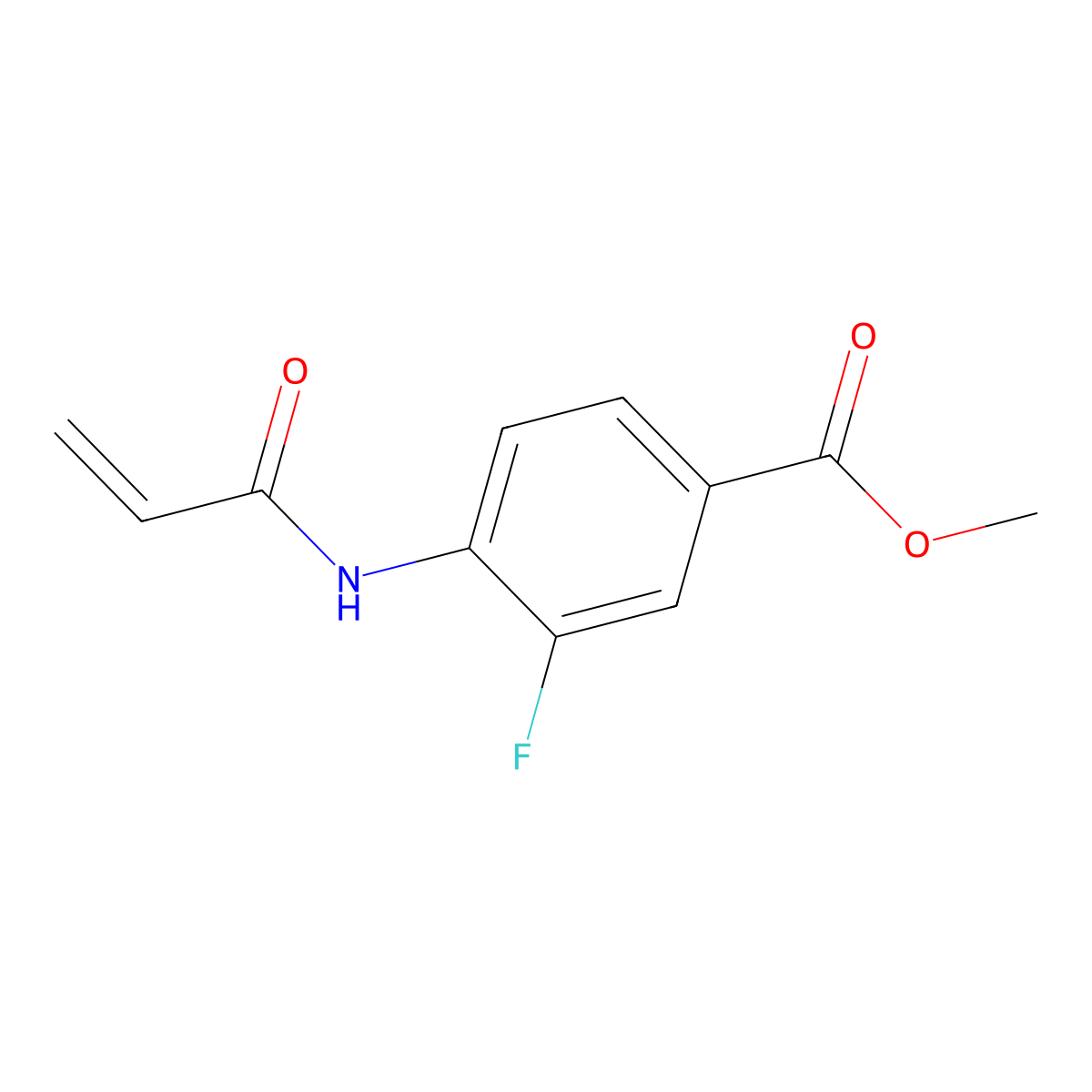Methyl 3-fluoro-4-(prop-2-enamido)benzoate molecular structure, CAS 2088717-73-9