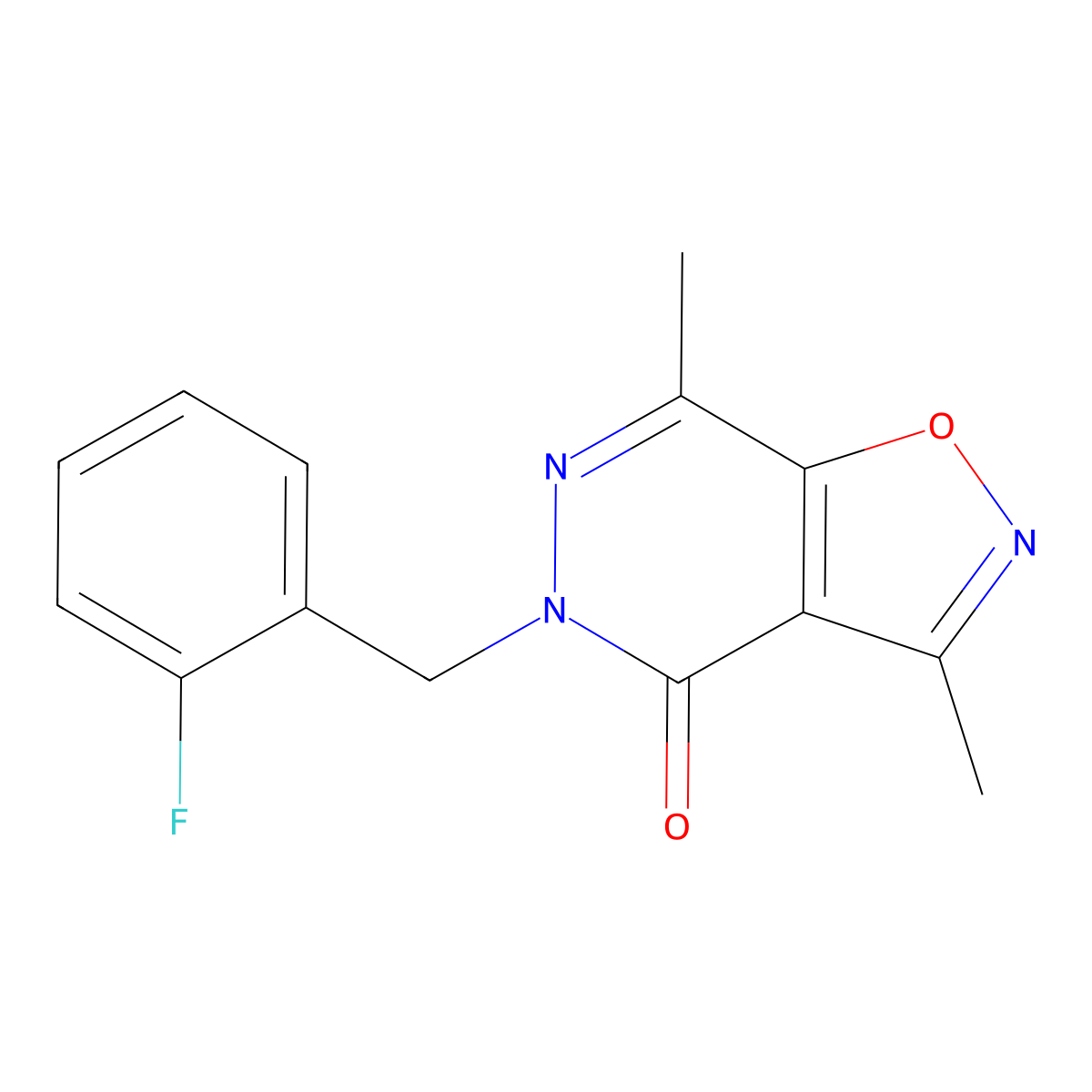 5-(2-Fluorobenzyl)-3,7-dimethylisoxazolo[4,5-D]pyridazin-4(5H)-one molecular structure, CAS 2088728-06-5