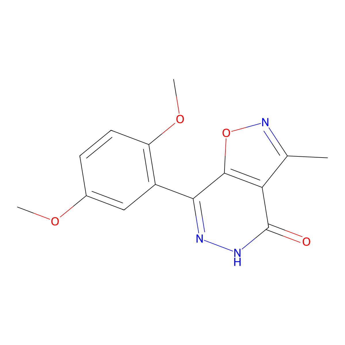 7-(2,5-Dimethoxyphenyl)-3-methylisoxazolo[4,5-D]pyridazin-4(5H)-one molecular structure, CAS 2088729-26-2