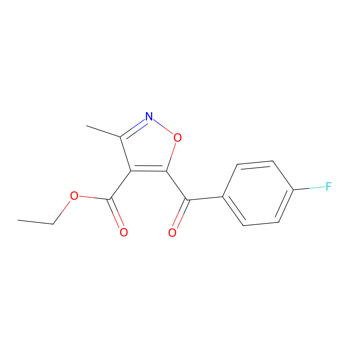 Ethyl 5-(4-fluorobenzoyl)-3-methylisoxazole-4-carboxylate molecular structure, CAS 2088729-28-4