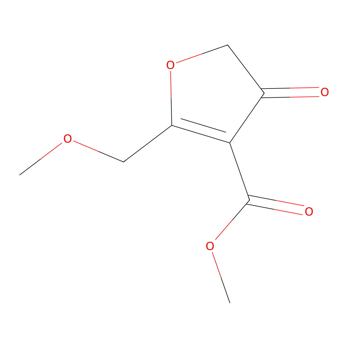Methyl 2-(methoxymethyl)-4-oxo-4,5-dihydrofuran-3-carboxylate molecular structure, CAS 2088729-30-8